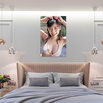 油絵　[月下の水着]   アート　インテリア　美術品 Amazon.co.jp: 月足天音水着 下着 巨乳ポスター 印刷 ポスター